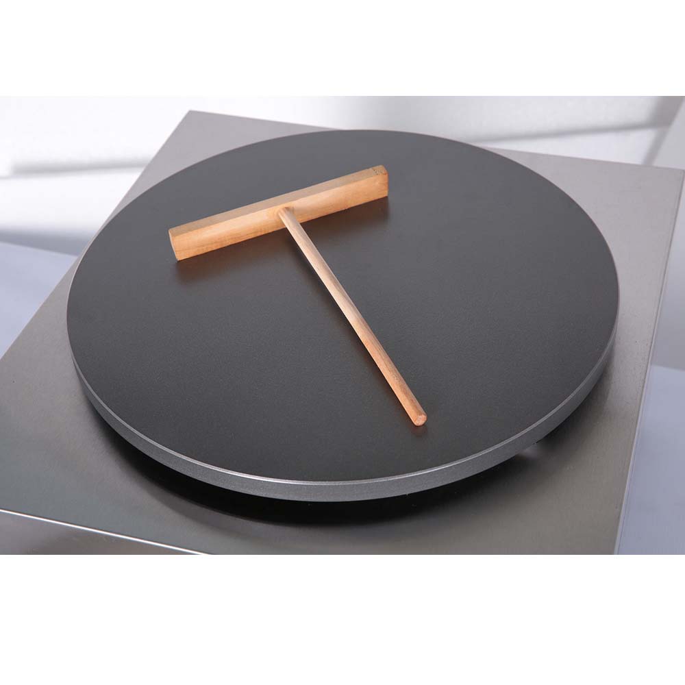 Commercial Gas Crepe Maker 400mm Cast Iron Plate with Touch Control Stainless Steel Body