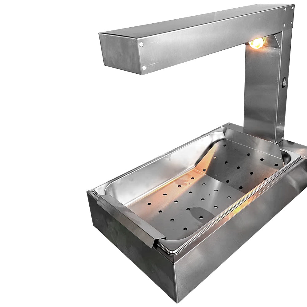 Heavy Duty Stainless Steel Countertop Food Warmer for Fries Chicken Burgers 220V