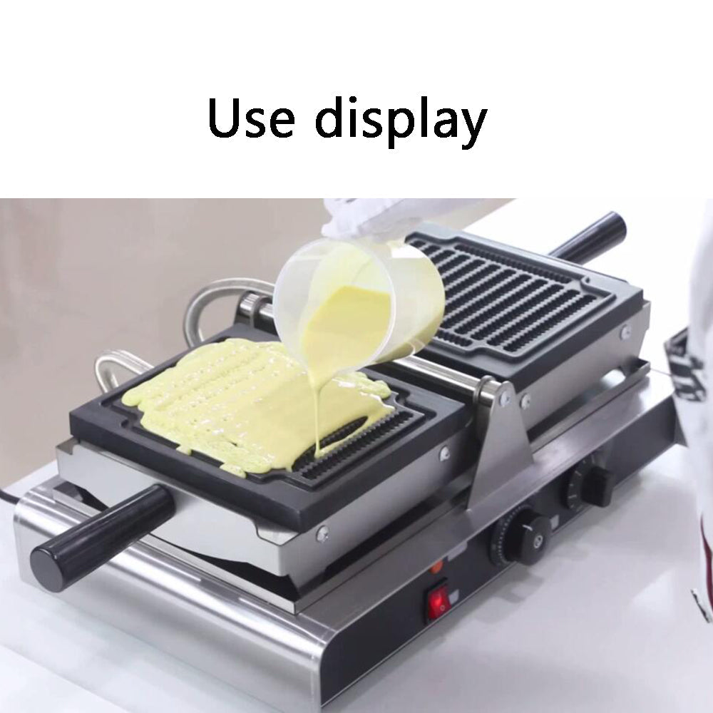 1600W Electric Waffle Fries and Potato Stick Maker Stainless Steel Non-Stick Plate Commercial Use