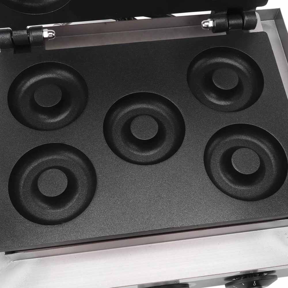 Electric Mini Donut Maker Machine with Non-Stick Plates Timer Portable Automatic Round Donut Cooker