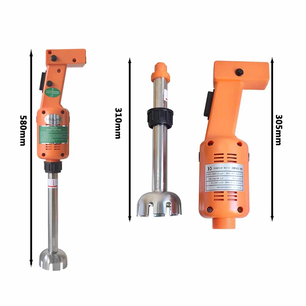 Electric Immersion Hand Blender 550W Stainless Steel Blending Stick with Detachable Shaft, 3 Speeds