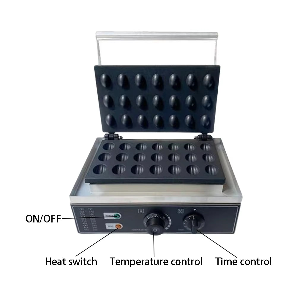 Commercial Electric Egg Tart Press Machine 1550W Stainless Steel Tartlet Maker 50-300C Timer