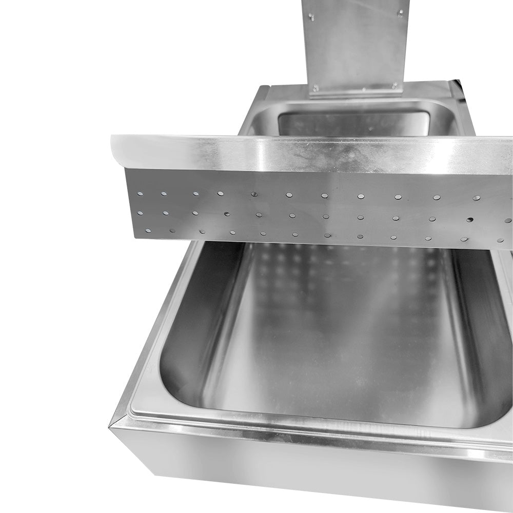 Heavy Duty Stainless Steel Countertop Food Warmer for Fries Chicken Burgers 220V