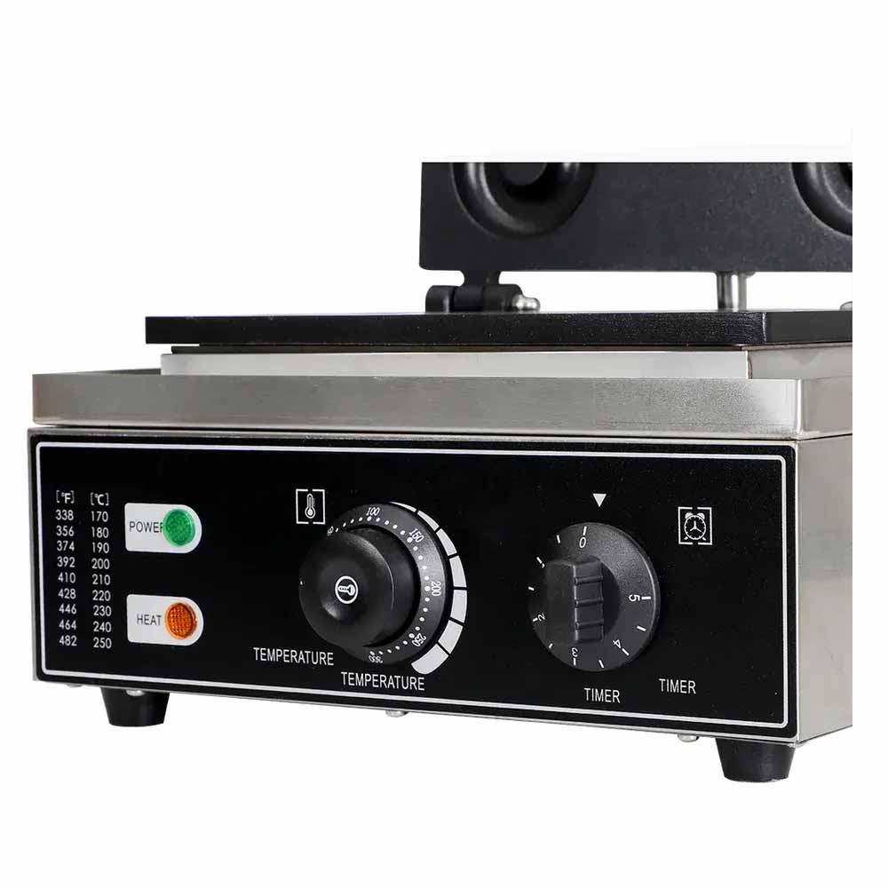 Electric Mini Donut Maker Machine with Non-Stick Plates Timer Portable Automatic Round Donut Cooker