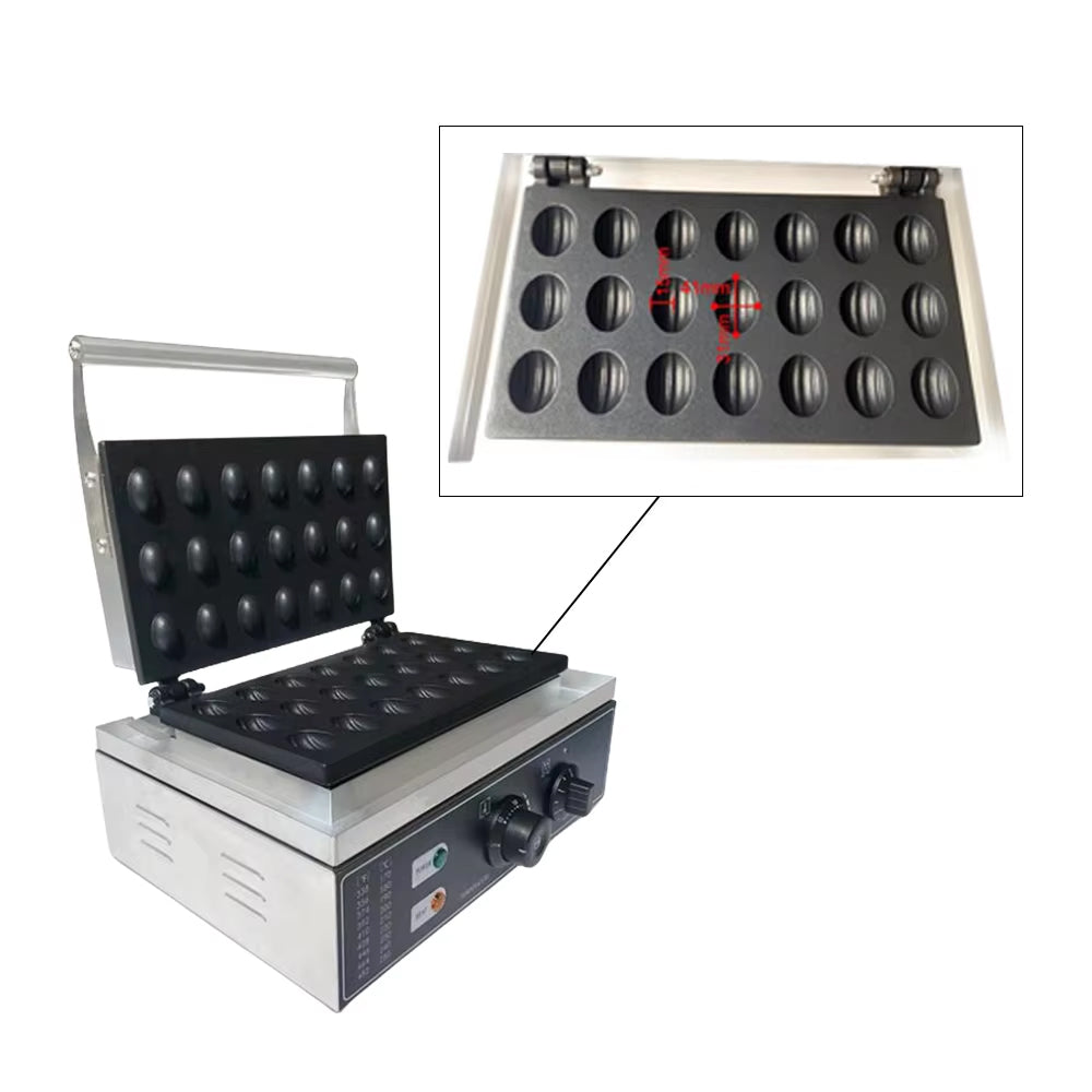 Commercial Electric Egg Tart Press Machine 1550W Stainless Steel Tartlet Maker 50-300C Timer