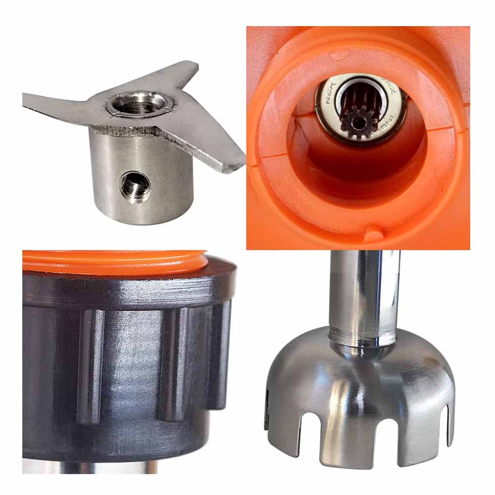 Electric Immersion Hand Blender 550W Stainless Steel Blending Stick with Detachable Shaft, 3 Speeds