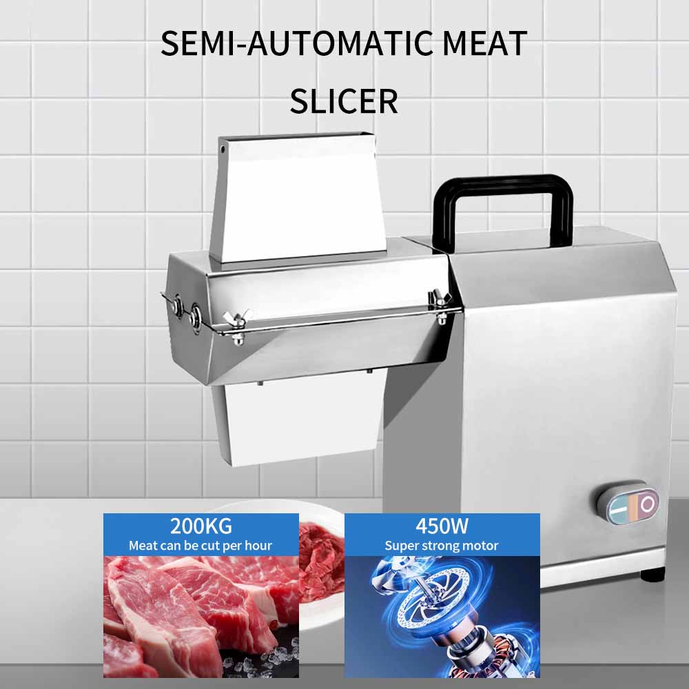 Stainless Steel Automatic Meat Tenderizer Machine 3-22mm Slice Thickness 220V 450W