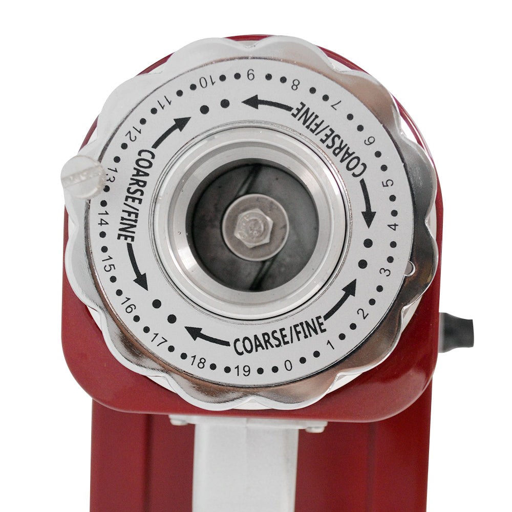 Coffee Bean Grinder Machine with 60mm Flat Burrs 200W Electric Espresso Grinder 750g Black/Red