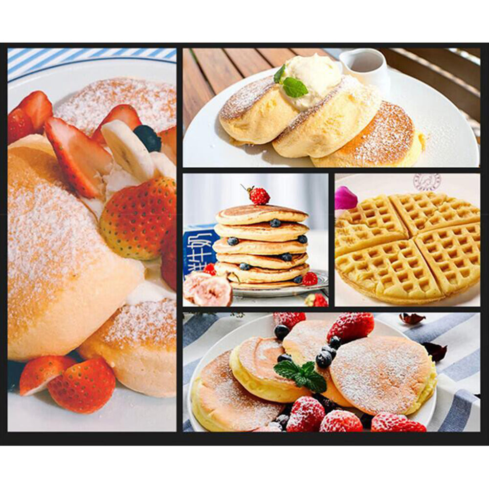 Electric Mini Waffle Maker 1300W with Adjustable Thermostat Non-Stick Stainless Steel