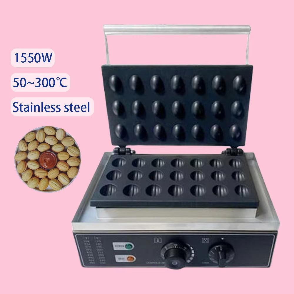 Commercial Electric Egg Tart Press Machine 1550W Stainless Steel Tartlet Maker 50-300C Timer