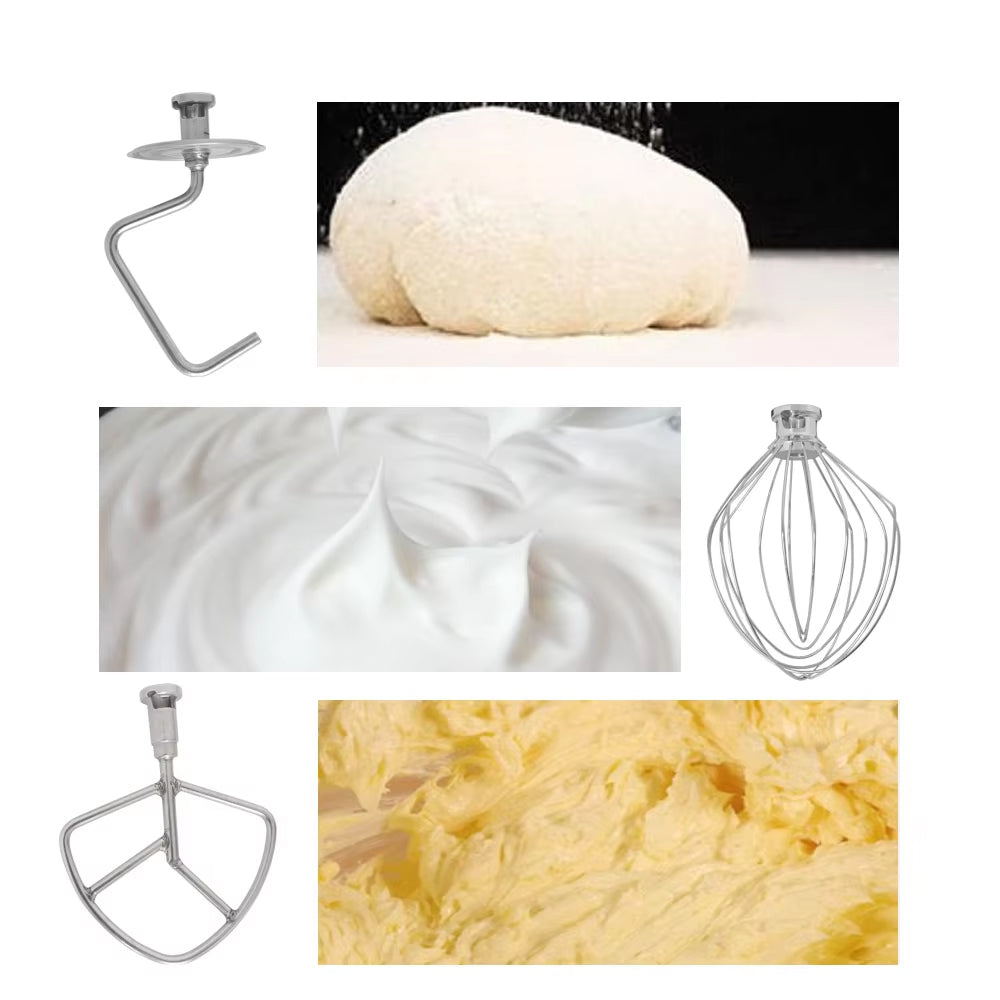 10L Commercial Planetary Stand Mixer 500W with Stainless Steel Bowl and 3 Speed Settings